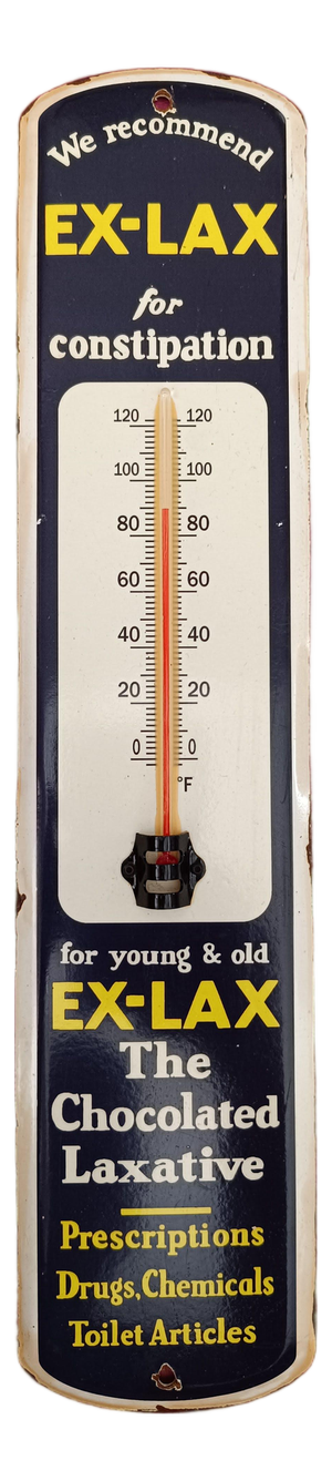Ex-Lax Vintage Style Thermometer Merchandise No Porcelain Souvenirs Store