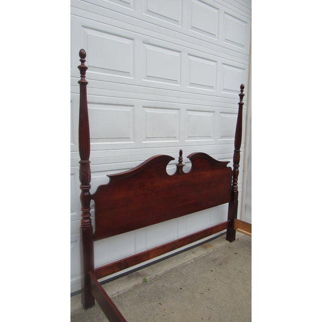 1980s Pennsylvania House Pa House Cherry King Size Poster Bed Designer For Sale - Image 10 of 11