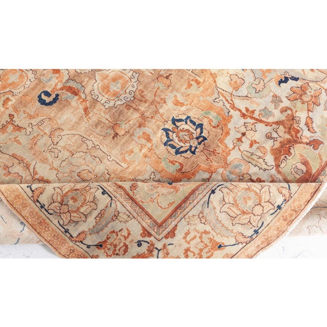 Early 20th Century Early 20th Century Persian Tabriz Botanic Handmade Wool Rug For Sale - Image 5 of 9