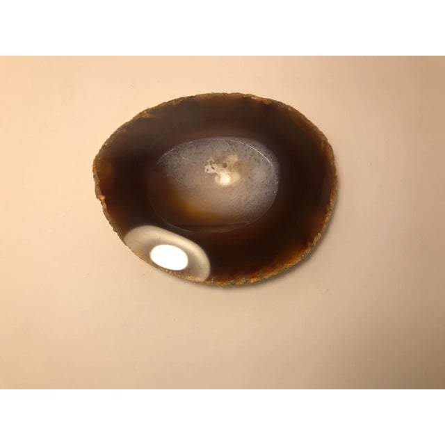 RARE Brown Agate Onyx Ashtray Jewelry or Trinket Dish Very good original condition!