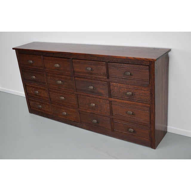 French Oak Hardware Store Apothecary Cabinet, 1920s-1930s For Sale - Image 13 of 16