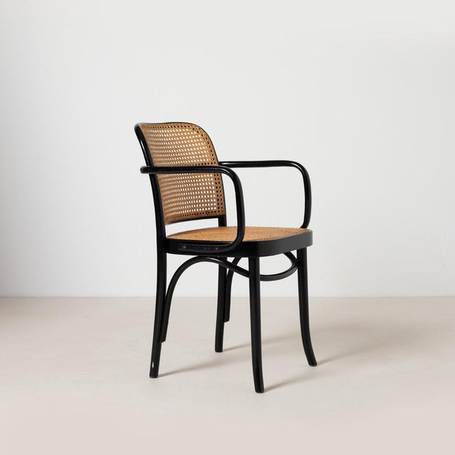 1970s Number 811 Cane Chairs by Josef Hoffmann for FMG, 1970s, Set of 4 For Sale - Image 5 of 11