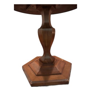 1970s Empire Style Guéridon Pedestal Table With Pierced Brass Gallery For Sale