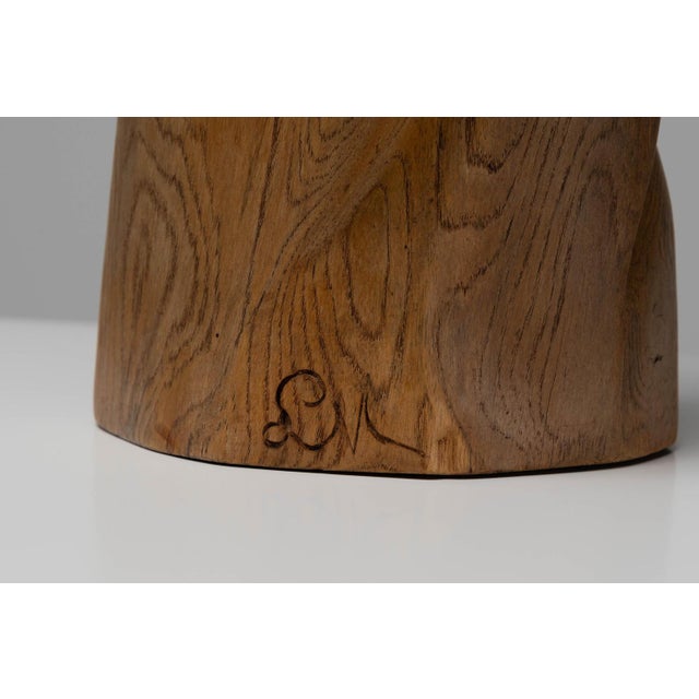 Abstract Oak Sculpture from LM, France, 1960s For Sale - Image 13 of 17