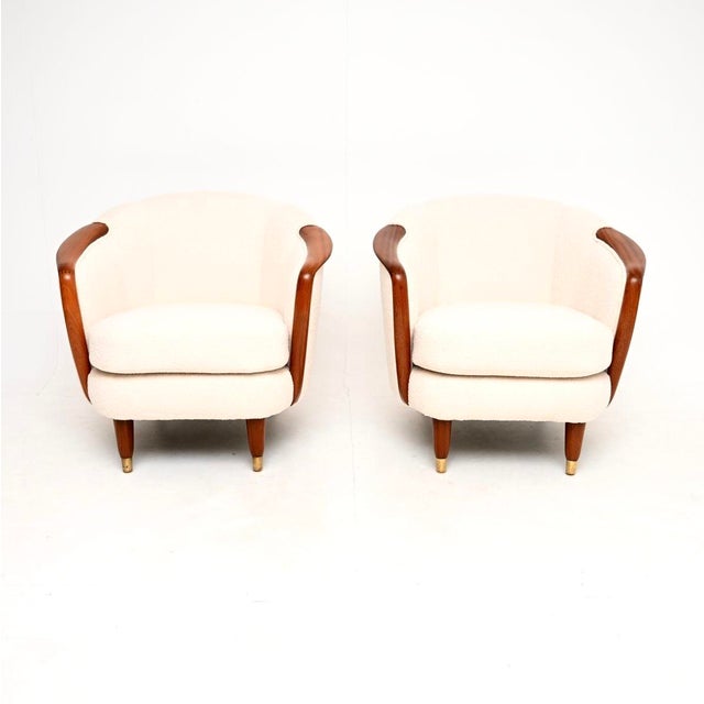 A stunning pair of vintage Swedish armchairs. They were recently imported from Sweden, they date from around the 1950’s....