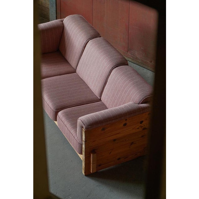 Danish Modern 3-Seater Sofa in Pomeranian Pine and Wool by Christian IV, 1970s For Sale - Image 6 of 18