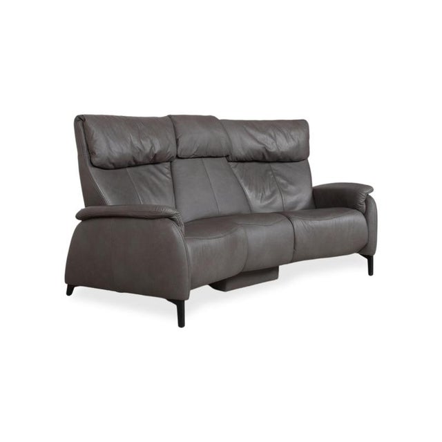 Modern Trapez 3-Seater Sofa in Grey Leather from Himolla For Sale - Image 3 of 18