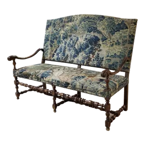 18th Century Settee With 17th Century Tapestry