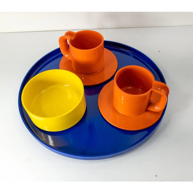 Mid-Century Modern Mid-Century Modern Colorful Assembled Group of Heller Dishware by Massimo Vignelli For Sale - Image 3 of 13