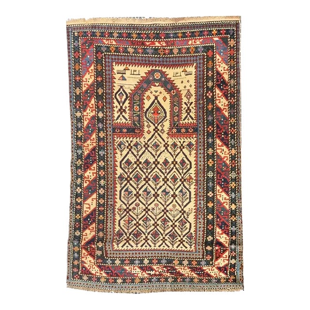 Antique Daghestan Shirvan Rug 3'4'' x 5'2'' For Sale