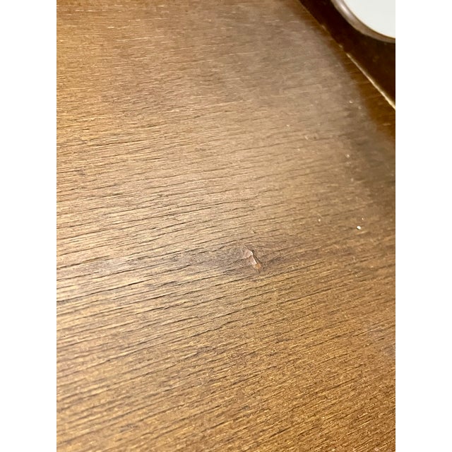 Vintage English Style Campaign Folding Tray Tables, Pair – Brass Gallery Tray on Folding Wooden Stands For Sale - Image 16 of 18