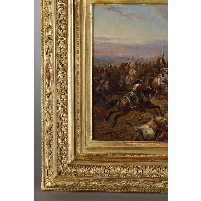 Eugène Charpentier, French Cuirassiers at Waterloo, 1860, Oil Painting, Framed For Sale - Image 4 of 18