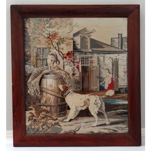 Late 19th Century Antique Berlin Woolwork Needlework For Sale - Image 4 of 8