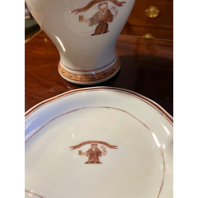 Neoclassical 19th Century Vintage Porcelain Jars and Platters - Set od 4 For Sale - Image 3 of 7