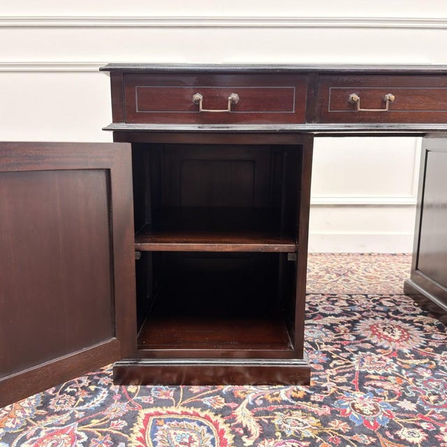 English Desk with Leather For Sale - Image 13 of 18