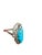 Late 20th Century Late 20th Century Signed Navaho Turquoise Sterling Silver Ring Size 7.75 For Sale - Image 5 of 7