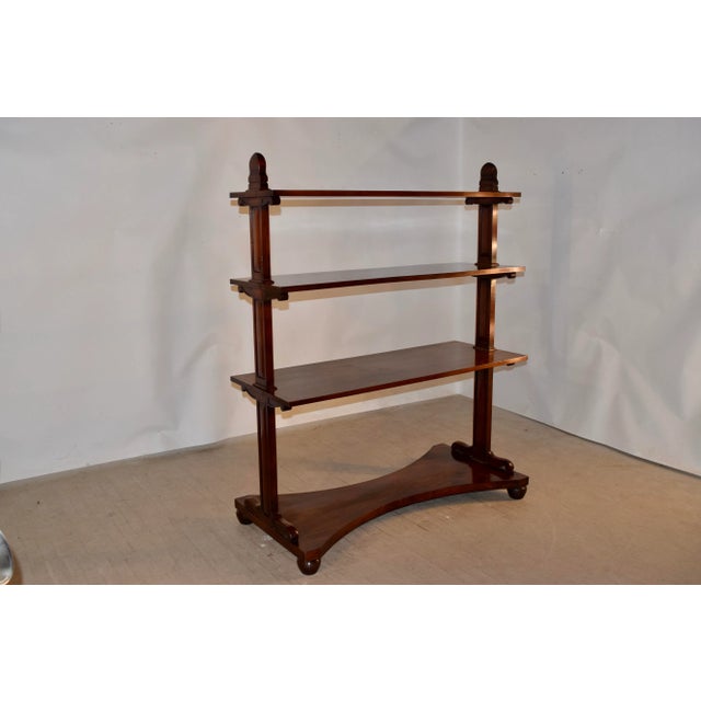 Victorian 19th Century English Freestanding Shelf Made From Mahogany For Sale - Image 3 of 10