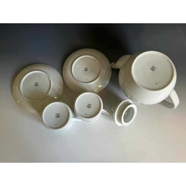 Vintage Vista Alegre Va Portugal Gaia Pattern Tea Set- 5 Pieces For Sale - Image 11 of 12