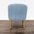 2010s Moe's Light Blue Lounge Chair With Wood Frame and Metal Leg Accents For Sale - Image 5 of 10