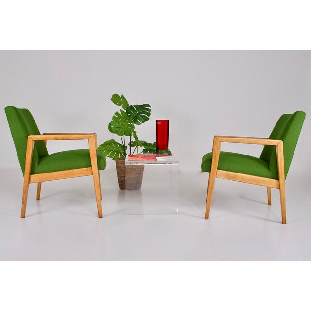 Forest Green Modernist Armchairs, 1950s, Set of 2 For Sale - Image 8 of 11