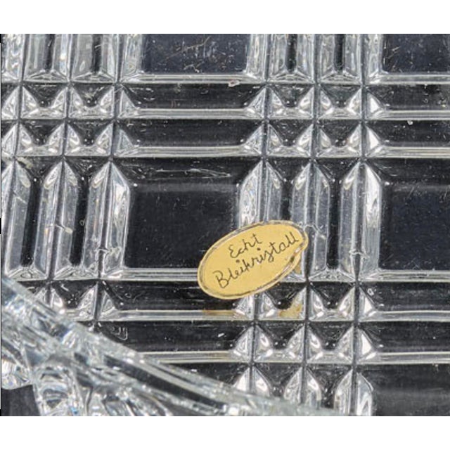 Mid-Century Crystal Centerpiece attributed to Nachtmann, 1960s, Set of 4 For Sale - Image 4 of 7