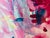 Abstract Small Painting in Silver Tone Frame Pink Abstract For Sale - Image 3 of 4