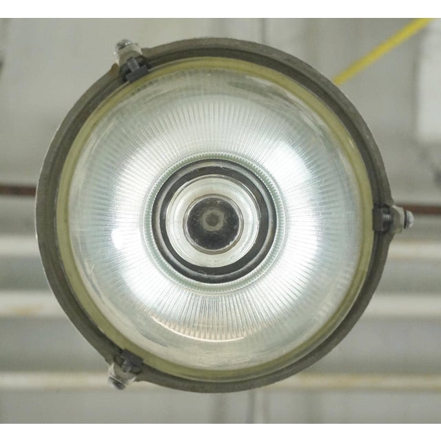 Mid 20th Century Mid 20th Century Industrial Original Holophane Pendant Light - Restored For Sale - Image 5 of 9