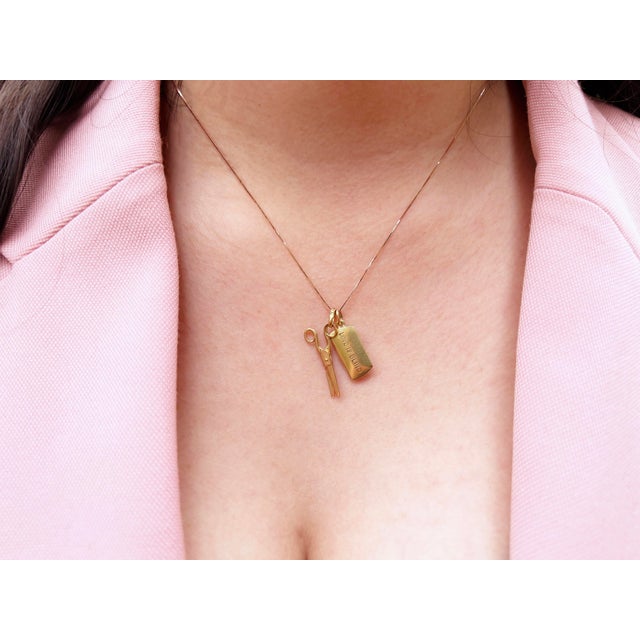 Vintage Gold Scissors Charm, 18kt For Sale - Image 4 of 5