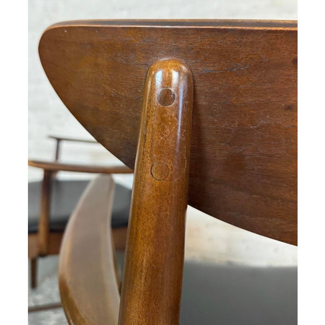 Set of 6 Mid-Century Walnut Dining Chairs by Stanley For Sale - Image 12 of 16