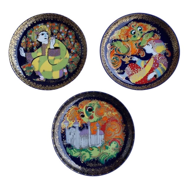 Aladin Wall Plates by Bjorn Wiinblad for Rosenthal, 1979, Set of 3 For Sale