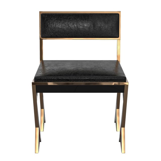 "Ispirazione" Chair with Bronze and Stainless Steel Details Bizimyer Furniture. Unmatched. Unrivalled. Designed by Hasan...