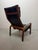 Mid-Century Lamino Black Leather Lounge Chair Model P583 by Yngve Ekström for Swedese, Sweden 1960s For Sale - Image 4 of 10