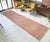 Mid-Century Modern Distressed Oushak Runner Rug Faded Colors Low Pile Pink Hallway Decor - 2'9″x 12'3″ For Sale - Image 3 of 13