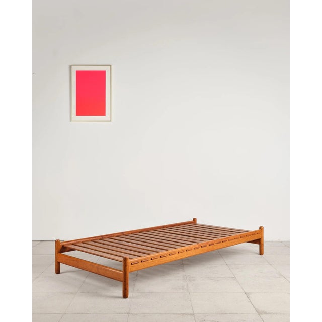 Wood Daybed in Teak and Bouclé Upholstery, Denmark, 1960s For Sale - Image 7 of 17