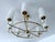 Large Vintage Italian Glass and Brass Chandelier, 1950s For Sale - Image 10 of 18