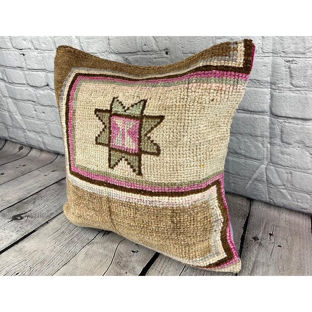 Vintage Pillow Case Turkish Rug Pillow Decorative Rug Pillow Dry cleaning only. PILLOW INSERT IS NOT INCLUDED