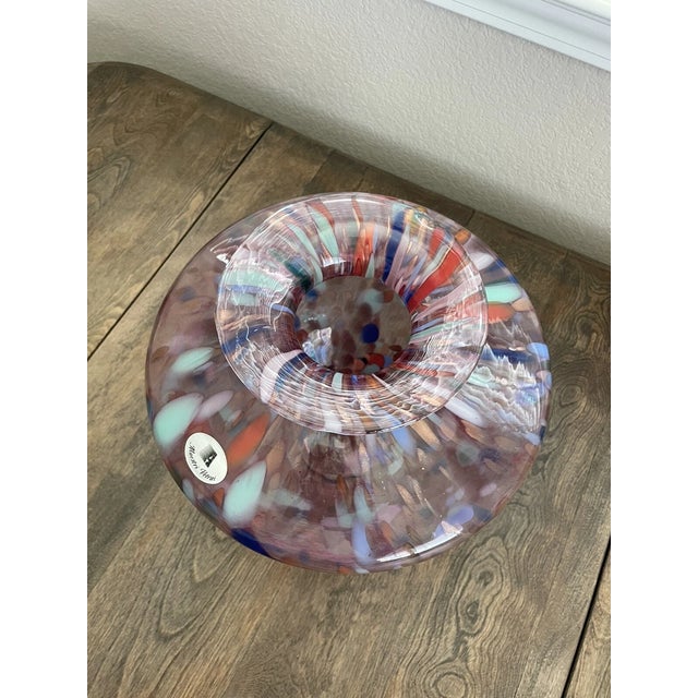 Vetri Vintage Maestri Vetrai Made in Italy Mouth Blown Art Glass Vase For Sale - Image 4 of 8