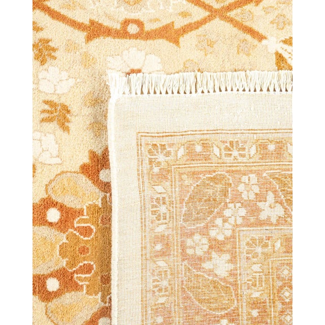 2000 - 2009 Mogul, One-of-a-Kind Hand-Knotted Area Rug in Ivory, 8' 1" x 10' 6" For Sale - Image 5 of 8