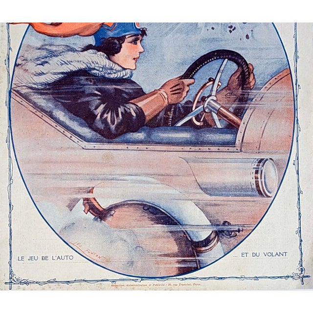French La Vie Parisienne 1916 “Le Jeu De L’Auto Et Du Volant” Cover by Geo Fontana – For Sale - Image 3 of 3