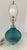 Contemporary Aqua Blue Carved Art Glass Crystal Table Lamp For Sale - Image 3 of 8