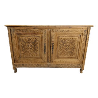 Rustic Folk Art Sideboard For Sale