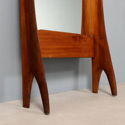 Entrance Mirror in Mahogany Veneer, 1950s For Sale - Image 4 of 8