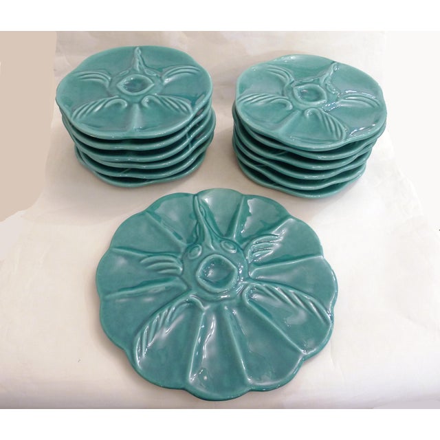 Oyster and Fish Service in Earthenware, 1950s, Set of 13 For Sale - Image 18 of 18