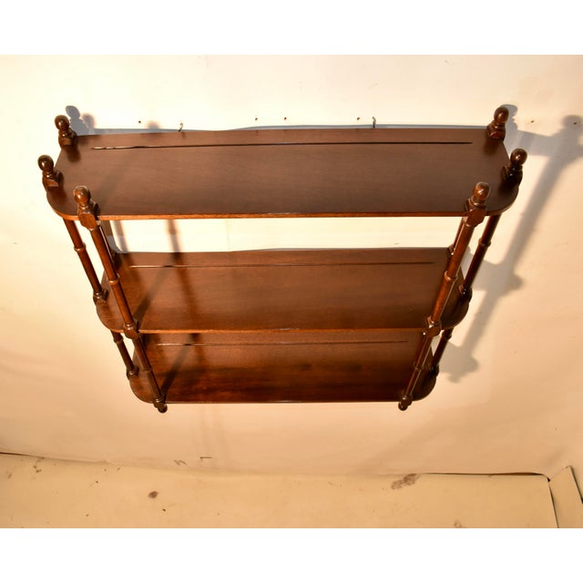Brown Circa 1950's English Mahogany Hanging Wall Shelf For Sale - Image 8 of 8