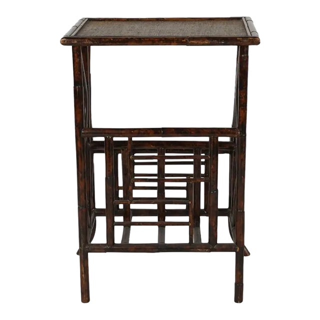 Late 19th Century Bamboo Magazine Table For Sale