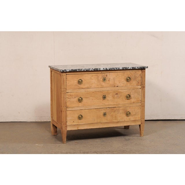 French 19th Century French Louis XVI Commode W/ Original Marble For Sale - Image 3 of 11