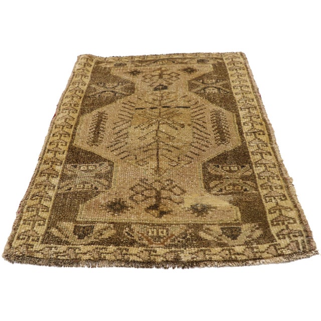 Mid-Century Modern Vintage Turkish Yastik Rug - 01'10 X 02'11 For Sale - Image 3 of 8