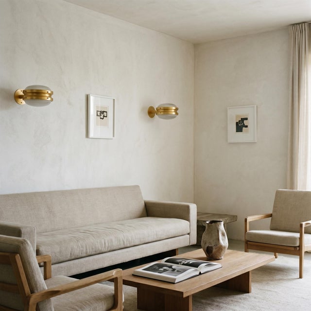 Vintage Gamma Golden Lamps by Sergio Mazza for Artemide, 1960s, Set of 2 For Sale - Image 6 of 12