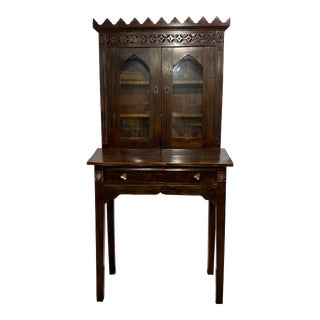 Early 20th Century Gothic Revival Plantation Desk For Sale
