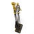 Black Black Iron and Polished Brass Neoclassical Fireplace Grooming Tools - Set of 5 For Sale - Image 8 of 13